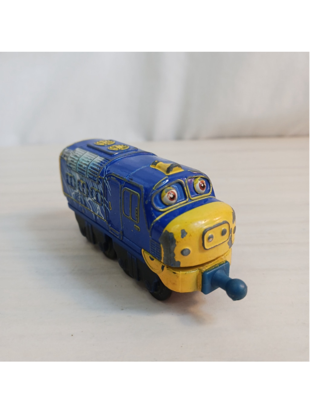 Chuggington Brewster Train Engine Blue Yellow Diecast Learning Curve